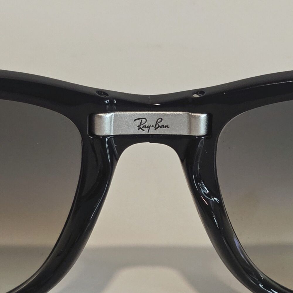 Ray-Ban Folding Wayfarer Classic Black/Light Grey Gradient RB4105 Sunglasses - Picture 7 of 11
